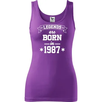 Dámské tričko Legends are born in 1987 - Dámské tílko - 2XL ( Fialová )