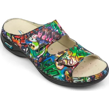 Dámská obuv Nursing Care VIENA WG8F3 dámská pantofle pratelná graffiti Velikost: 36