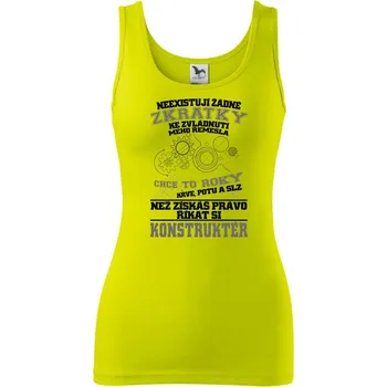 Dámské tričko Konstruktér zkratky - Dámské tílko - L ( Limetková )