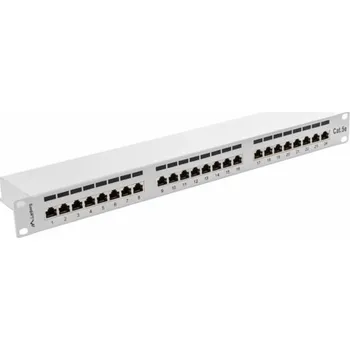 Patch panel Patch Panel 24 Port 1U Kat.5E szary ekranowany