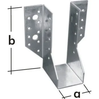 Tesařské kování Trámová botka 41 x 170 x 75 WB7 (Trámový závěs)