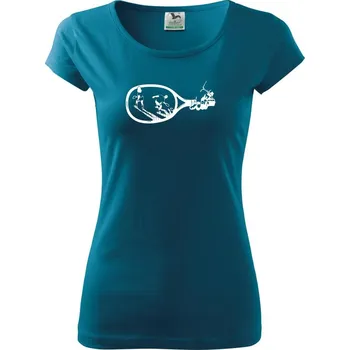 Dámské oblečení Lidé v raketě - Dámské triko Pure - 2XL ( Petrolejová )