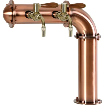 Příslušenství pro výčepní zařízení Varia-Plus Výčepní stojan L2 měděný komplet kohouty kulové Global medailony LED čelní přímé dochlazení kohoutů