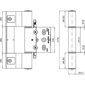 pant SCHUCO Válečkový závěs pro protipožární dveře