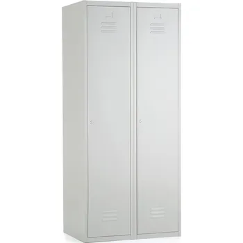 Šatní skříň Rauman Kovová šatní skříň, 80 x 50 x 180 cm, cylindrický zámek - světle šedá + doprava ZDARMA