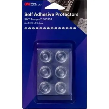 Průmyslové lepidlo 3M SJ-5309 Bumpon 3M, transparentní, průměr 22.3 mm, výška 10.1 mm, cena za plato 6 ks