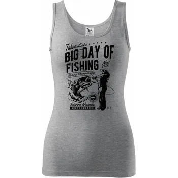 Dámské tričko Big Day of Fishing - Dámské tílko - XS ( Tmavě šedý melír )