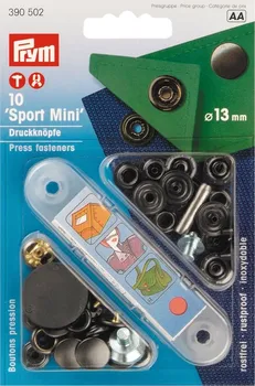 Prym Sport Mini Black Oxidized Zacvakávací knoflíky 13 mm 10 ks