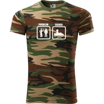Pánské tričko Problém - Auto - Army CAMOUFLAGE - 3XL ( Hnědý maskáč )