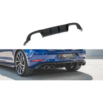 Auto-moto Difuzor zadního nárazníku V.3 VW Golf 7 R Facelift černý lesklý plast