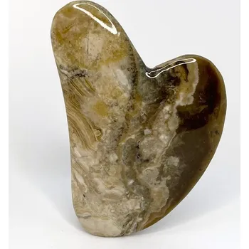 Masážní kámen VEELEE masážní destička GUASHA na obličej i celé tělo Spišský Aragonit