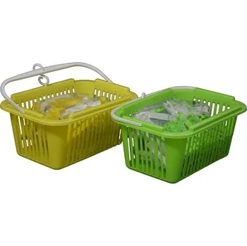 Úložný box INJETON PLAST Plastový závěsný košík na kolíčky oranžová