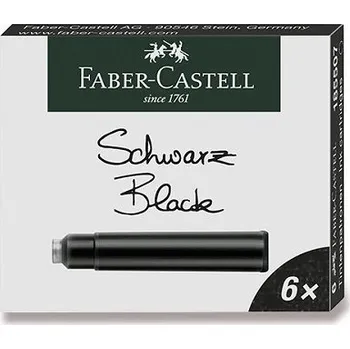 Kancelářské potřeby Inkoustové bombičky Faber-Castell - krátké černé 531595324