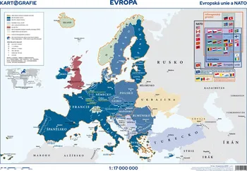 Evropská unie a NATO 1:17 000 000 - Kartografie PRAHA (2022)