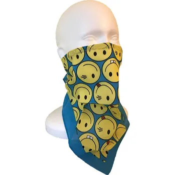 Šátek Lung Dragon Smajlíky S-Shield NANO Bandana šátek s vyměnitelným filtrem z českého nanovlákna