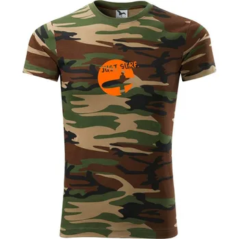 Pánské tričko Just Surf - Army CAMOUFLAGE - 2XL ( Hnědý maskáč )