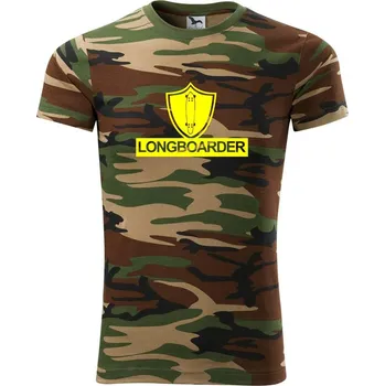Pánská móda Longboarder logo - Army CAMOUFLAGE - L ( Hnědý maskáč )