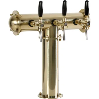 Výčepní technika Varia-Plus Výčepní stojan T3 zlatý komplet kohouty pákové medailony LED čelní přímé dochlazení kohoutů