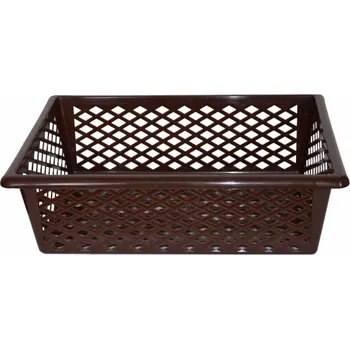 Úložný box INJETON PLAST Plastový košík HANDY 13 l hnědá