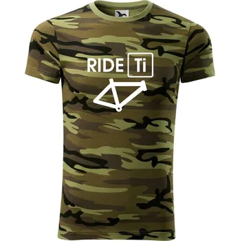 Pánské tričko Ride Ti - Army CAMOUFLAGE - S ( Zelený maskáč )