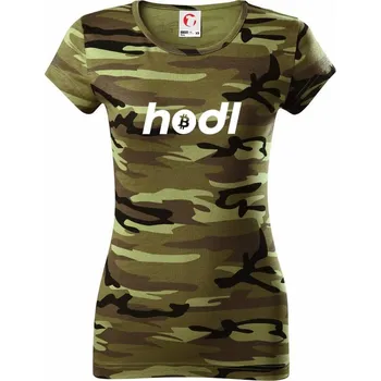 Dámské oblečení Hodl - Dámské maskáčové triko - XS ( Zelený maskáč )