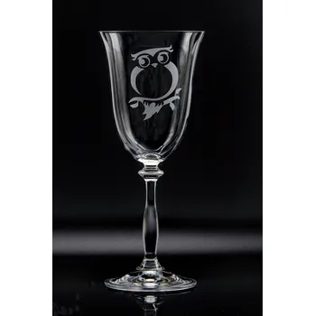 Sklenice 2x Sklenice Angela 350 ml - motiv Sovička, Vyberte variantu nápojového skla s tímto motivem Lara 160 ml pivní sklenice