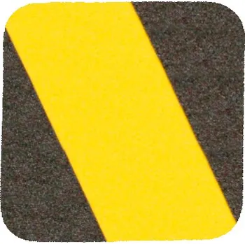 Lepicí páska m2 Protiskluzová páska™, výstražná, černo-žlutá, 140 x 140 mm, BJ = 10 kusů