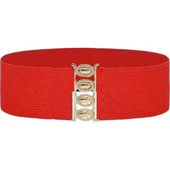 Opasek Dámský pásek na šaty s přezkou Faina Červený Lifestyle 97k-cube