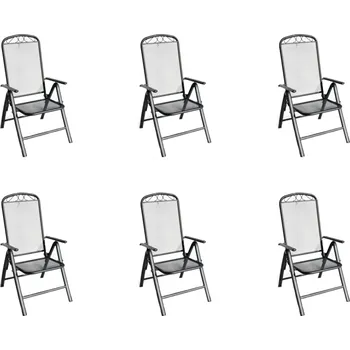 Zahradní lavice IWHome Zahradní křeslo ZWMC-38 tmavě šedá IWH-1010008 sada 6ks