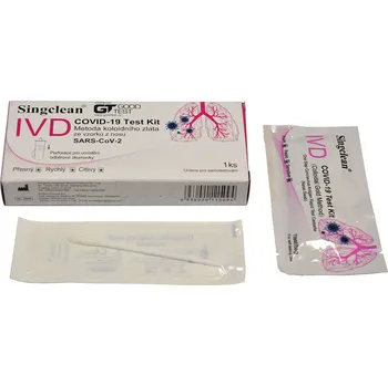 Diagnostický test SINGCLEAR COVID-19 TEST z přední části nosu