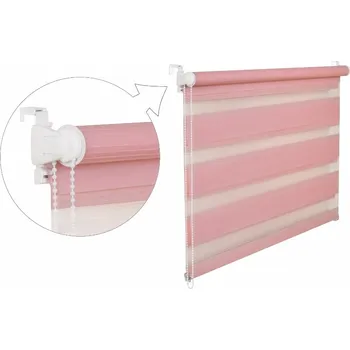 Roleta ZEBRA-SHOP Roleta DEN A NOC / MINI / STANDARD / růžová / BH 10 Barva mechanizmu: bílá, Výška: 150, Šířka: 47