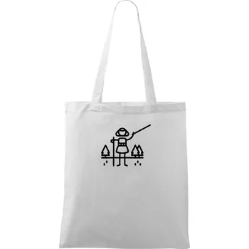 Nordic walking ikona - Taška bavlněná - 42 x 38 cm ( Bílá )