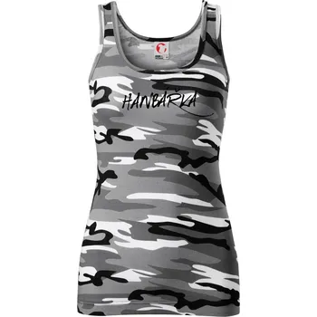 Dámské tričko Hanbářka - Dámské Maskáčové tílko - 2XL ( Šedý maskáč )