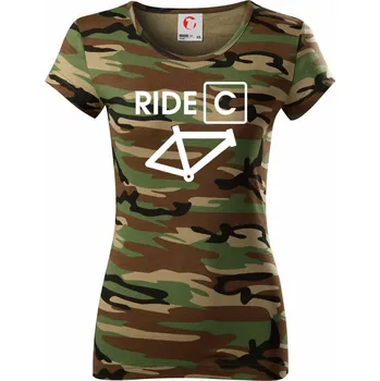 Dámské tričko Ride C - Dámské maskáčové triko - L ( Hnědý maskáč )