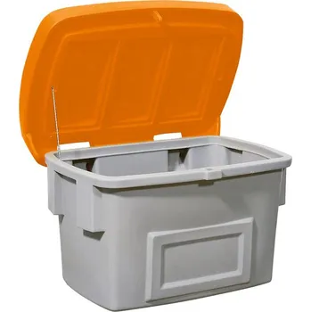 nádrž Nádoba na posypový materiál typ SB 400, víko oranžové, 400 l