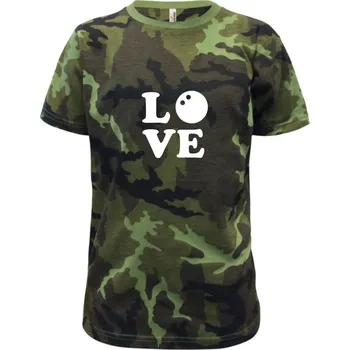 Squash love - Dětské maskáčové triko - 104-110cm / 3-4 roky ( Zelený maskáč )