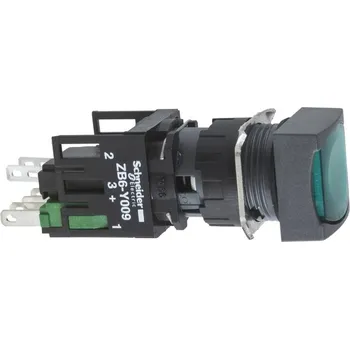 Elektroinstalační materiál SCHN XB6CF3B1B Ovládač stiskací prosvětlený lícující s aretací, 1 Z - zelený