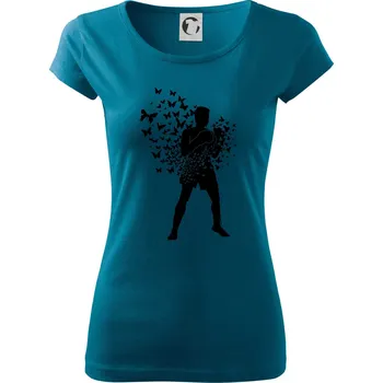 Dámské tričko Float Like Butterfly Sting Like Bee - Dámské triko Pure - 3XL ( Petrolejová )