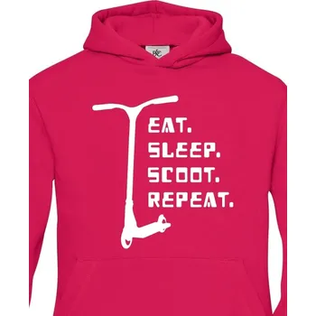 Chlapecká mikina Dětská mikina Eat sleep scoot repeat, Barva Purpurová, Velikost 98-104, Canvas Dětská mikina Bezvatriko.cz 0993