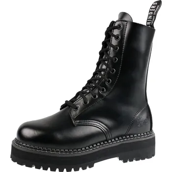 Pánská zimní obuv boty kožené unisex - 10dírkové - GRINDERS - TAY-CS-BLA - 39