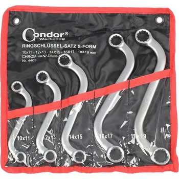 Klíč Condor klíče očkové "S" profil 10 - 19 mm, sada 5 dílů, v textilním obalu - 100-00587