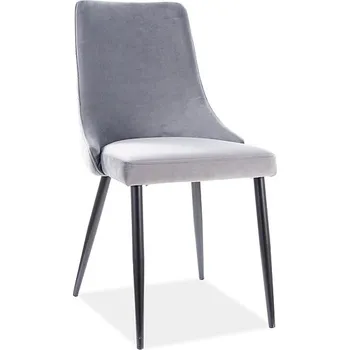 Jídelní židle Jídelní čalouněná židle NOPI velvet šedá/černá mat
