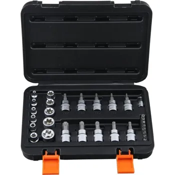 Gola hlavice Toko hlavice zástrčné a nástrčné 1/4" - 3/8", bity 1/4", Torx - E-profil, sada 29 dílů - 100-05906