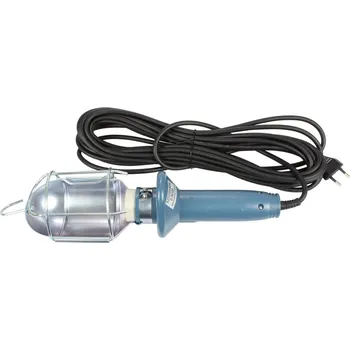 Pracovní světlo Solight lampa montážní 230V/ 60W, E27, kovová mříž, IP20, gumový kabel H05RN-F 2x0,75mm, 5 m - 039-00009