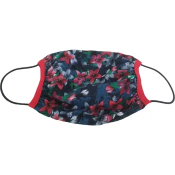 rouška Iris Rouška dvojitá s kapsou vzor Květiny červené