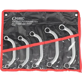 Dílna Condor klíče očkové "C" profil 10 - 19 mm, sada 5 dílů, v textilním obalu - 100-00586
