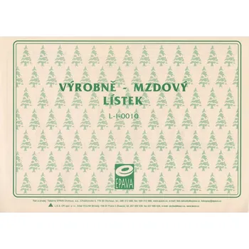 Tiskopis Výrobně - mzdový lístek (IT-L10010) (Výrobně - mzdový lístek se samopropisujícími listy. 75listů.&nbsp;Blok A4.)