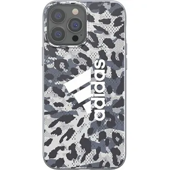 Pouzdro na mobilní telefon Kryt ADIDAS Snap Case pro Apple iPhone 13 Pro - leopardí vzor - gumový - šedý