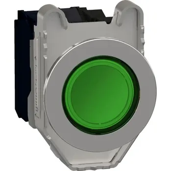 vypínač SCHN XB4FW33M5 Ovládač stiskací prosvětlený, zapuštěná montáž, Zelená, 230V AC, 1Z + 1V RP 1,5kč/ks