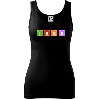 Dámské tričko Periodická tabulka JANA - Dámské tílko - 2XL ( Černá )